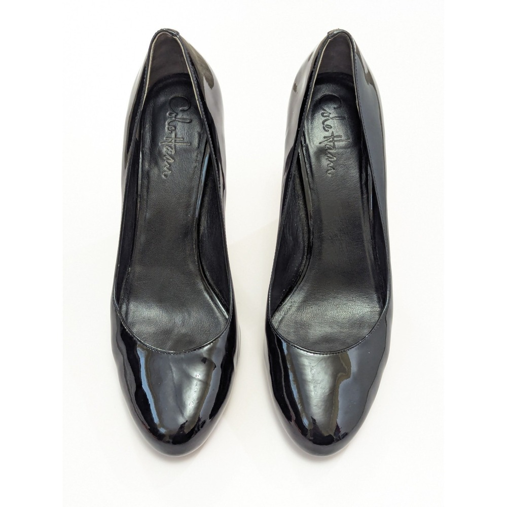 Women's Cole Haan Classic Black Patent Leather High Heel Pumps Size 7.5 B - Picture 3 of 16
